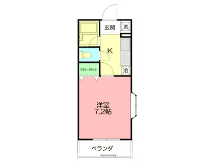 藤ビル(1K/4階)の間取り写真