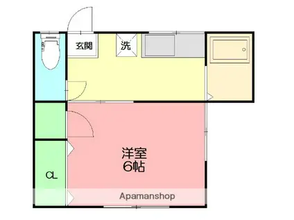 さがみ荘(1K/1階)の間取り写真