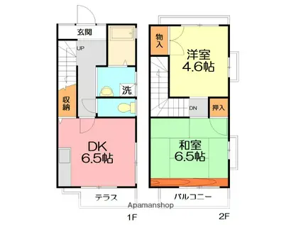 パイナリーハイツ(2DK)の間取り写真