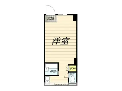 ベルメゾン湘南(ワンルーム/1階)の間取り写真