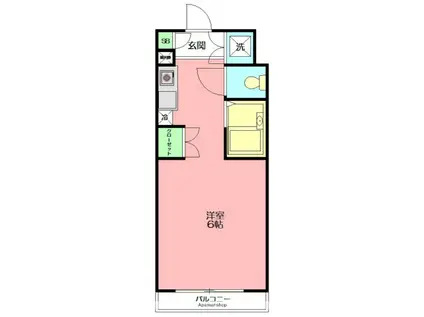 コスタ湘南(ワンルーム/2階)の間取り写真