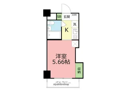 裕源ハイツ(ワンルーム/3階)の間取り写真