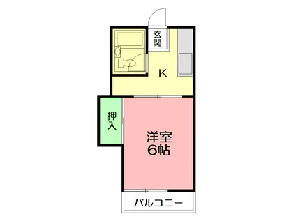 オリーブA(1K/1階)の間取り写真