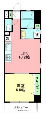 グランデュール3江ノ島(1LDK/5階)の間取り写真