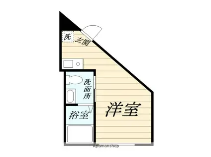 ラ・カンパネラ中央林間(ワンルーム/1階)の間取り写真