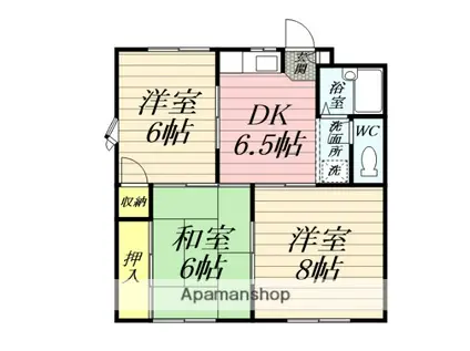 ホワイトオーク1(3DK/1階)の間取り写真