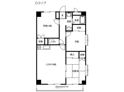 プラザ御殿(2SLDK/5階)の間取り写真