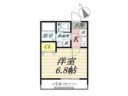 ドミール渋谷(1K/1階)の間取り写真