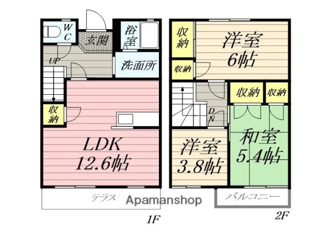 湘南レジデンスD(3LDK/1階)の間取り写真