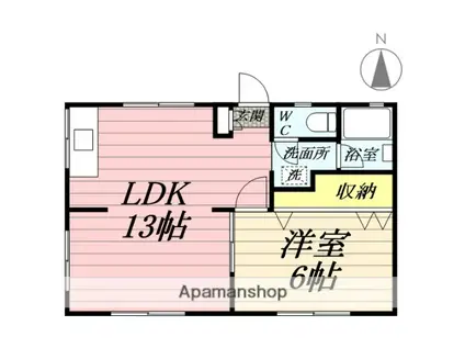 ACEハイム(1LDK/1階)の間取り写真