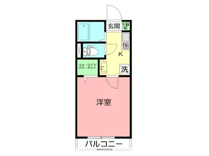 WING湘南(1K/2階)の間取り写真