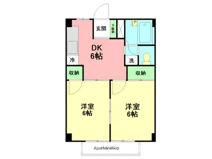 シティハイツAOKI(2DK/2階)の間取り写真