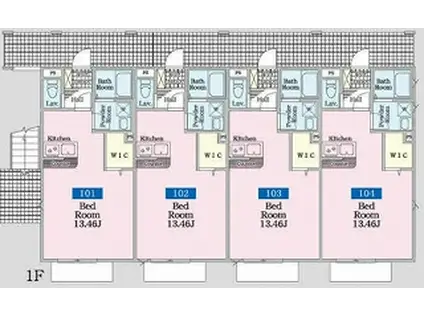カーサライズ(ワンルーム/1階)の間取り写真