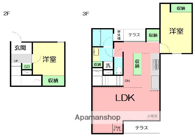 MONCHIEN VILLA(2LDK)の間取り写真