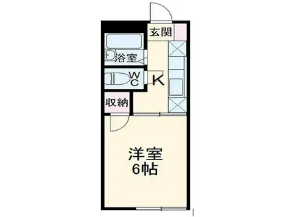 クロノス真田(1K/2階)の間取り写真