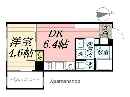 サウスERN VILLAGE湘南(1DK/9階)の間取り写真