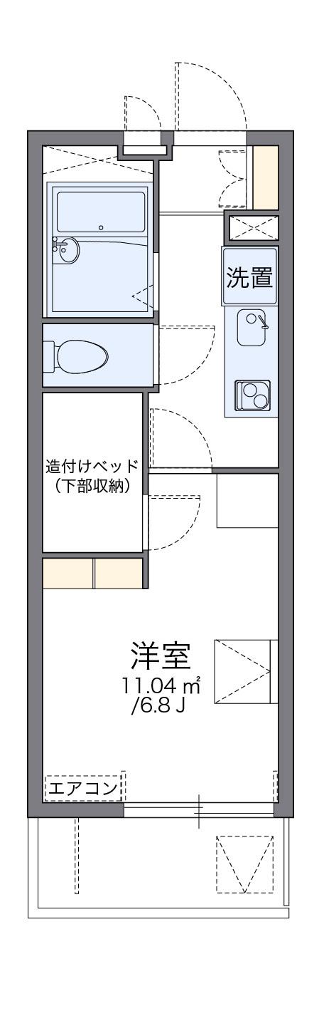 レオパレスオリビア(1K/1階)の間取り写真