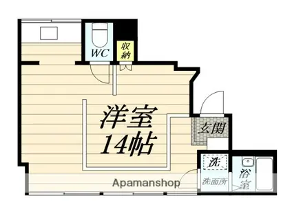 水落ビル(ワンルーム/2階)の間取り写真