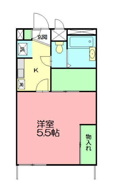 レオパレスアーク(1K/1階)の間取り写真