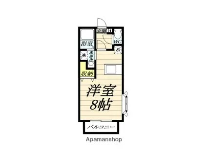 ドリームハイツ(1K/1階)の間取り写真