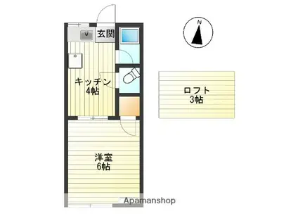 ラ・ソネット桜台(1K/2階)の間取り写真