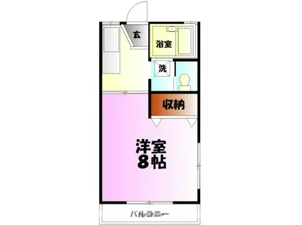 コーポミノシマ(1K/1階)の間取り写真