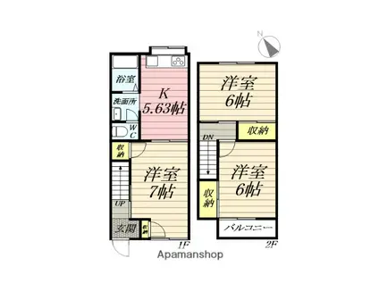 寿町セントラルハイツ(3K/1階)の間取り写真
