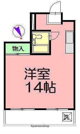 サンライズ藤沢(ワンルーム/3階)の間取り写真