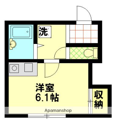 KANALOA(ワンルーム/2階)の間取り写真