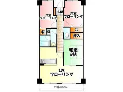 アネシスヒルズ(3LDK/2階)の間取り写真