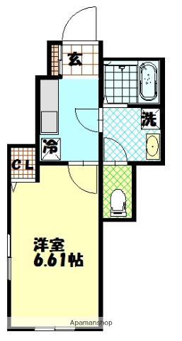 クラウンハイツⅠ(1K/2階)の間取り写真