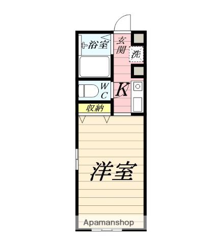 メゾンクォーレⅡ(1K/1階)の間取り写真