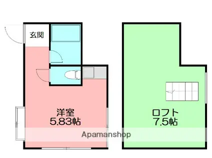 セゾン茅ヶ崎(ワンルーム/1階)の間取り写真