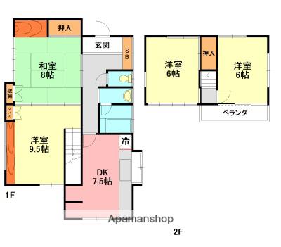 東海道本線 辻堂駅 徒歩14分 2階建 築47年(4DK)の間取り写真