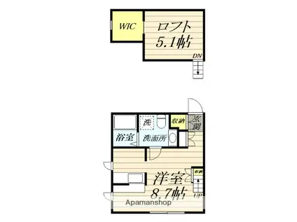 PRIMA鎌倉台LAPAIX(ワンルーム/2階)の間取り写真