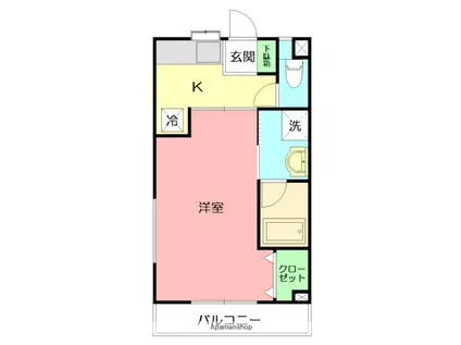 サウス OCEAN(1K/2階)の間取り写真