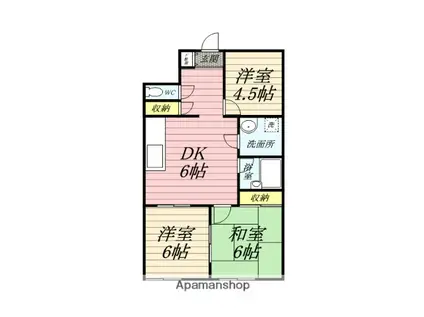小泉ハイツ(3DK/2階)の間取り写真