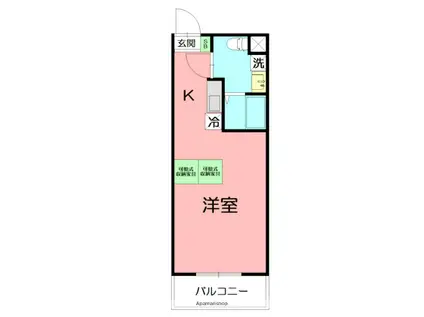 プレイズレイ(ワンルーム/3階)の間取り写真
