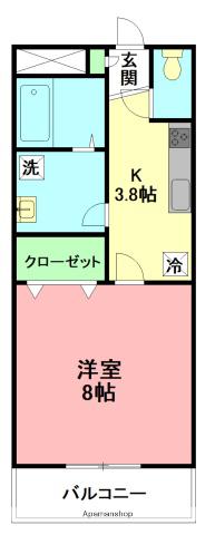 IL COMPAGNO 3(1K/1階)の間取り写真