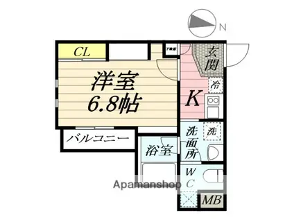 ACCESS湘南平塚(1K/11階)の間取り写真
