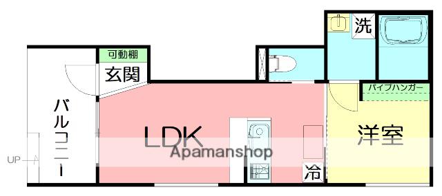 シファント東海岸(1LDK/1階)の間取り写真