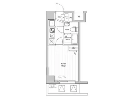 N-STAGE HON-ATSUGI SAKAECHO(1K/2階)の間取り写真