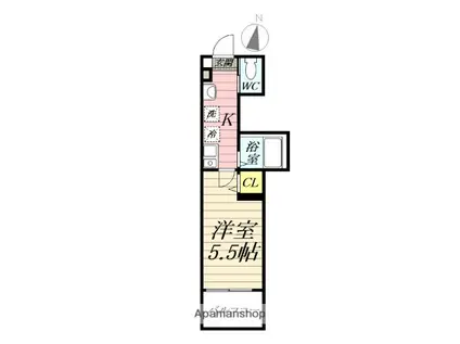 MERCER HILLS 伊勢原(1K/1階)の間取り写真