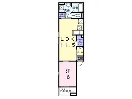 プレールシュメゾン(1LDK/1階)の間取り写真