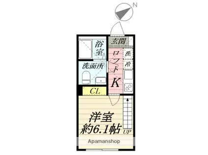 アザーレ・ソラ東海大学前B(1K/2階)の間取り写真