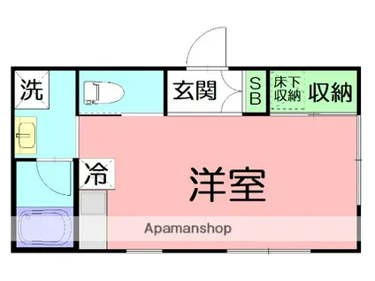 ヨウコ—フォレスト相模沼田イースト(ワンルーム/2階)の間取り写真