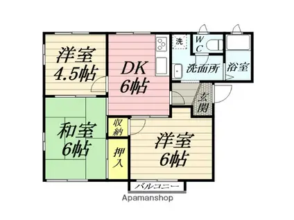 れいハウス(3DK/2階)の間取り写真
