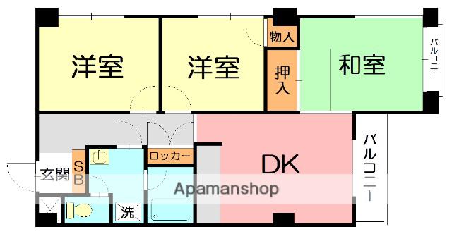 藤沢ハイツ(3SLDK/3階)の間取り写真