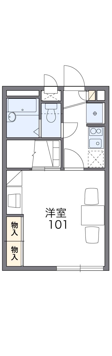 レオパレス富士見第二(1K/2階)の間取り写真