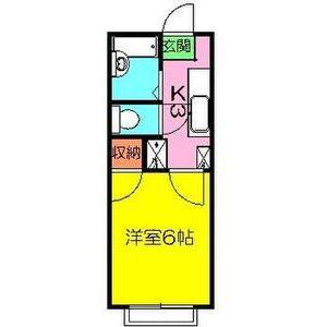 石井ハイツⅡ(1K/1階)の間取り写真
